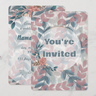 Invitation de mariage Pivoine
