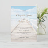 Invitation de mariage plage Mariage bord de mer/bo (Debout devant)