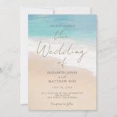 Invitation de mariage plage Mariage bord de mer/bo (Devant)