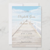 Invitation de mariage plage Mariage bord de mer/bo (Devant)