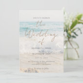 Invitation de mariage plage Mariage bord de mer/bo (Debout devant)