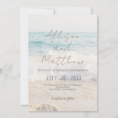 Invitation de mariage plage Mariage bord de mer/bo (Devant)