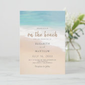 Invitation de mariage plage Mariage bord de mer/bo (Debout devant)