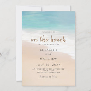 Invitation de mariage plage Mariage bord de mer/bo