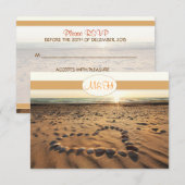 invitation de mariage plage RSVP (Devant / Derrière)