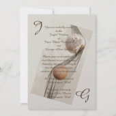 Invitation de mariage plate moderne 3D pour mariée (Devant)