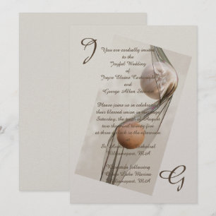 Invitation de mariage plate moderne 3D pour mariée