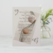 Invitation de mariage plate moderne 3D pour mariée (Debout devant)