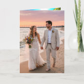 Invitation de mariage pliable Tropical Beach (Devant)