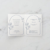 Invitation de mariage plié moderne - Élégant et am (Intérieur)