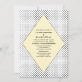 Invitation de mariage Pois moderne Jaune (Devant)
