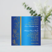 Invitation de mariage populaire bleu royal (Debout devant)