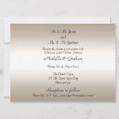 Invitation de mariage populaire d'argent (Dos)