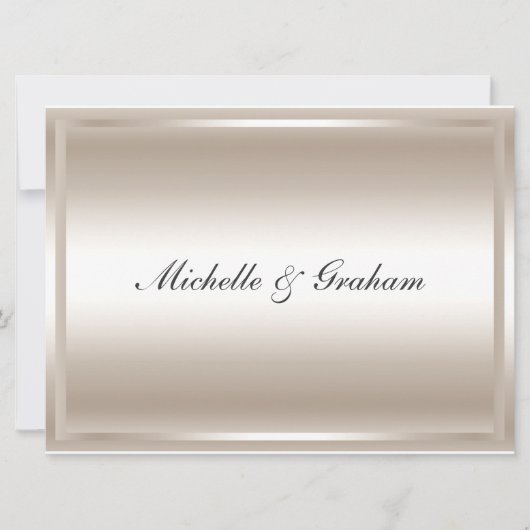 Invitation de mariage populaire d'argent (Devant)