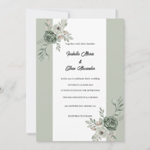 Invitation de mariage pour cérémonie d'été romanti