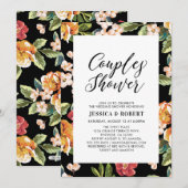 Invitation de mariage pour couples tropicaux moder (Devant / Derrière)