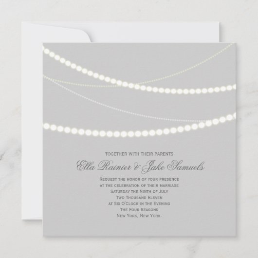 Invitation de mariage pour des chaînes de lumière  (Devant)