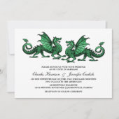 Invitation de mariage pour dragon écologique (Devant)