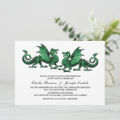 Invitation de mariage pour dragon écologique (Debout devant)