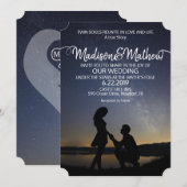 Invitation de mariage pour Flamme Jumelle (Devant / Derrière)