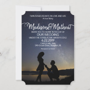 Invitation de mariage pour Flamme Jumelle