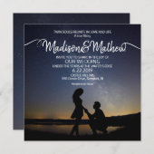 Invitation de mariage pour Flamme Jumelle (Devant / Derrière)