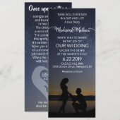 Invitation de mariage pour Flamme Jumelle (Devant / Derrière)