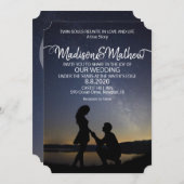 Invitation de mariage pour Flamme Jumelle (Devant / Derrière)