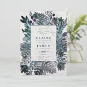 Invitation de mariage pour le feuillage rustique d (Debout devant)