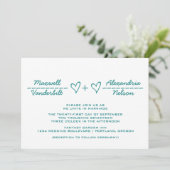 Invitation de mariage pour l'équation cardiaque tu (Debout devant)