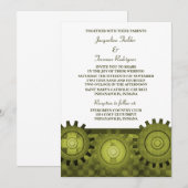 Invitation de mariage pour les engrenages de vapeu (Devant / Derrière)