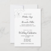 Invitation de mariage pour réception de mariage en (Dos)