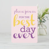 Invitation de mariage pour tous les jours - Plumer (Debout devant)