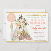 Invitation de mariage Pow Wow Tribal Teepee (Devant)