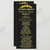 Invitation de mariage | Programme en cuir de chaud (Devant / Derrière)