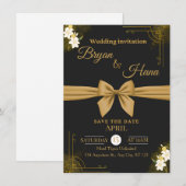 Invitation de mariage publique – Design minimalist (Devant / Derrière)