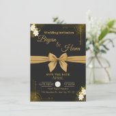 Invitation de mariage publique – Design minimalist (Debout devant)