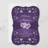 Invitation de mariage | Purple, Argent, Floral, Co (Devant)