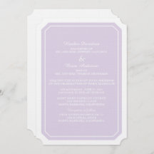 Invitation de mariage Purple Simplement Élégant