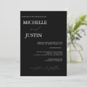 Invitation de mariage QR minimaliste moderne (Debout devant)