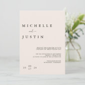 Invitation de mariage QR minimaliste moderne (Debout devant)