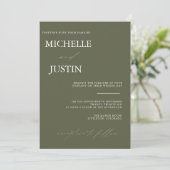 Invitation de mariage QR minimaliste moderne (Debout devant)