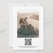 Invitation de mariage QR minimaliste moderne (Dos)