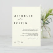 Invitation de mariage QR minimaliste moderne (Debout devant)