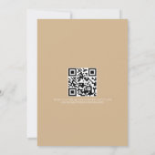 Invitation de mariage QR minimaliste moderne (Dos)