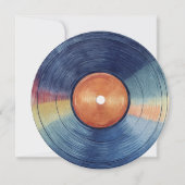 Invitation de mariage QR sur disque vinyle rétro v (Dos)