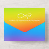 Invitation de mariage Rainbow All in One (Verso)