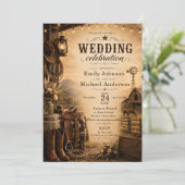 Invitation de mariage Ranch Rustique (Debout devant)
