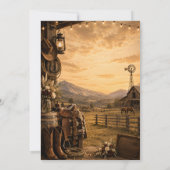 Invitation de mariage Ranch Rustique (Dos)