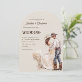 Invitation de mariage Ranch Western (Debout devant)